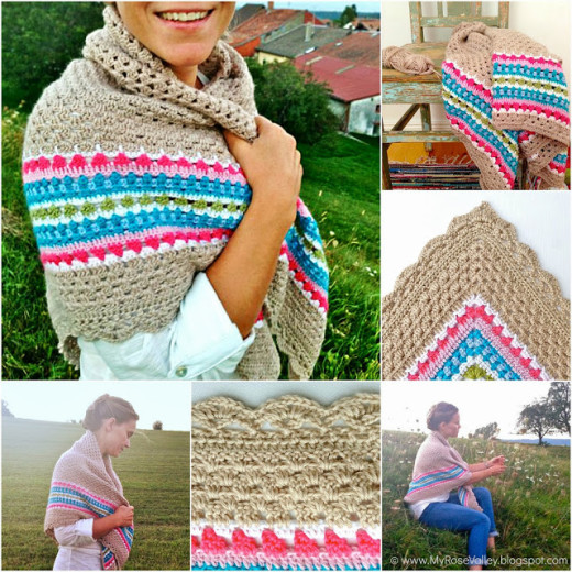 My Rose Valley: The Nordic Shawl Pattern