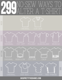 299 no-sew ways to alter a t-shirt from ohsoprettythediaries.com