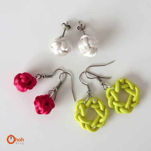 DIY knot earrings from Ohoh Blog – diy and crafts