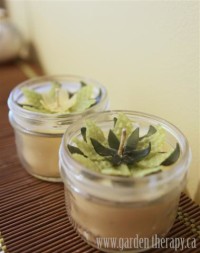 Beeswax Flower Mason Jar Candles  From Garden Therapy