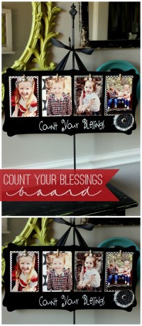 Count Your Blessings Photo Board | Great gift idea for Christmas, Mother’s Day