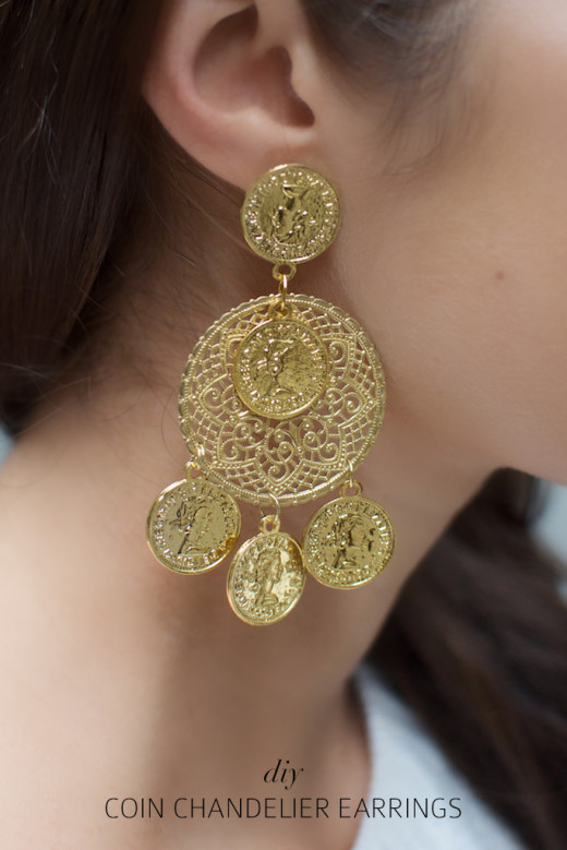 DIY DOLCE & GABBANA INSPIRED COIN EARRINGS From a pair & a spare
