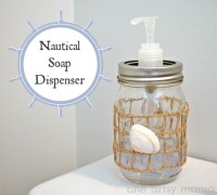 DIY Nautical Soap Dispenser: One Artsy Mama