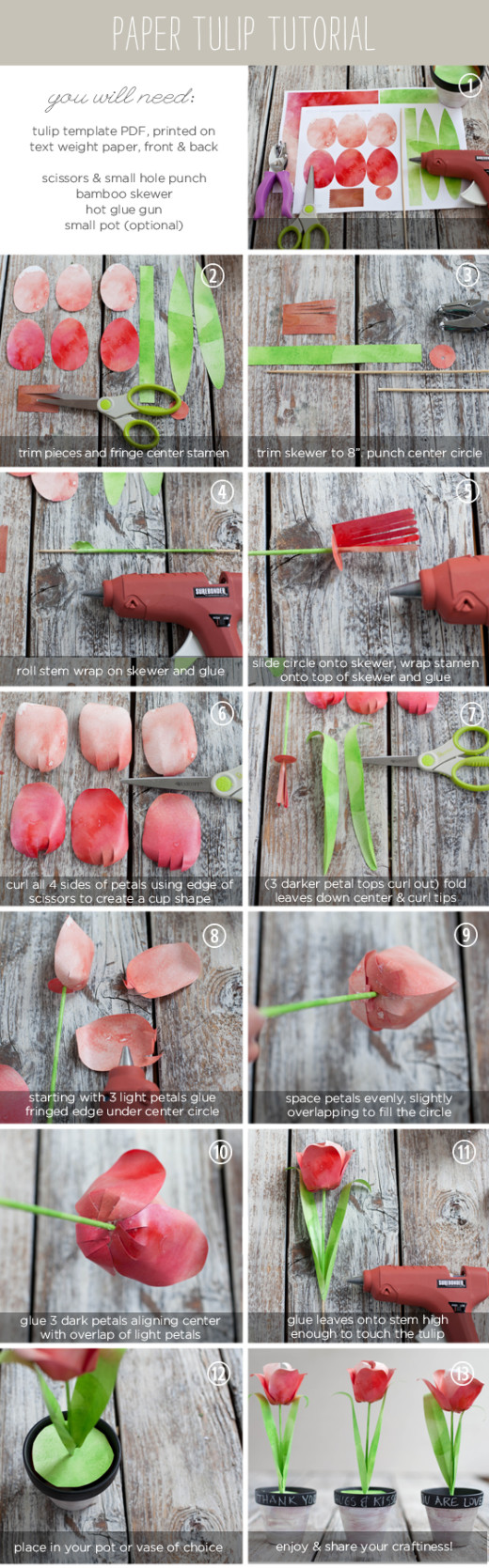 DIY Paper Tulips  | From The Elli Blog