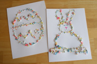 Easter Art Glittered with Crushed Egg Shells – Fun with Kids