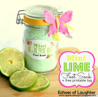 Echoes of Laughter: Mint Lime Foot Soak +Free Printable {Gift Idea}