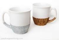 How to Make Dishwasher Safe Glitter Mugs | From Creative Green Living