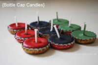 how to make DIY bottle cap candles