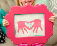 Love U Hand Prints Gift For Mothers Day