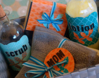 Mod Bath Basket for Mothers Day / Mothers Day