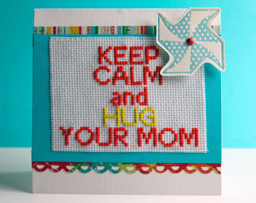Mothers Day Embroidery Card / Mothers Day