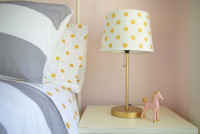 DIY Gold Polka Dot Lamp Shade | From Oleander and Palm
