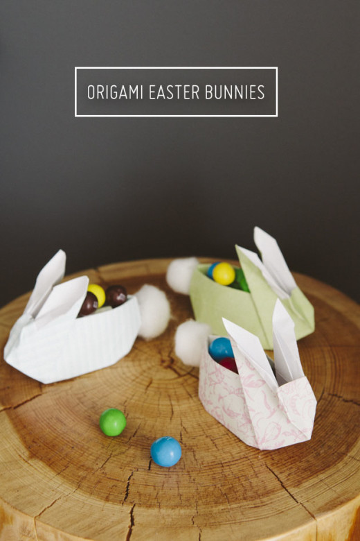Ultra Cute Origami Easter Bunnies with Cotton Bums – Oh So Very Pretty