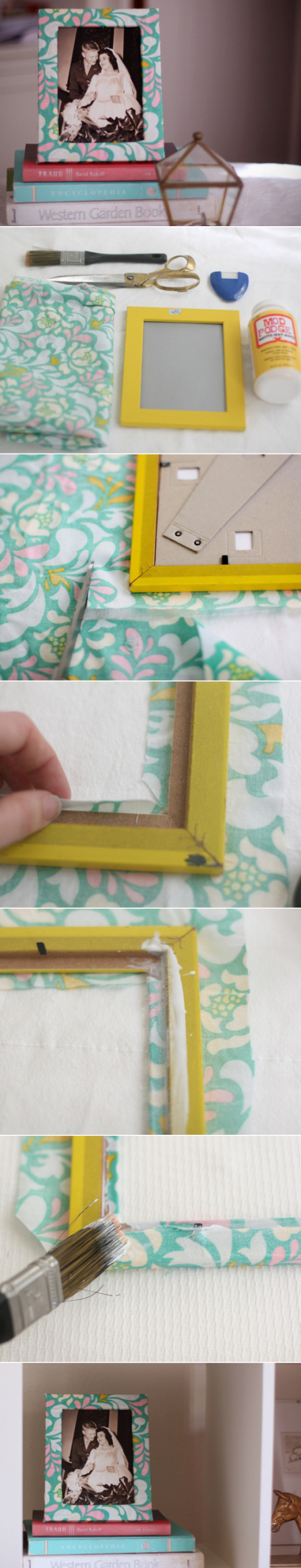 DIY: Fabric Covered Frame | From momtastic