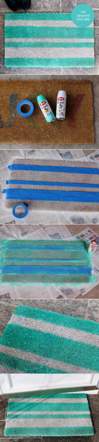 DIY Upcycled Door Mat | From Momtastic