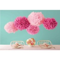 Martha Stewart Crafts Pom Poms, Pink, Sizes – Baby Shower Decorations