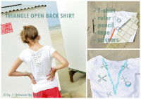 Triangle open back shirt | From Between the lines