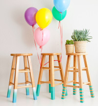 3 Ways to Make Color-Dipped Bar Stools | From Brit + Co.