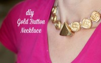 DIY Gold Button Necklace Tutorial | From My Crafty Spot