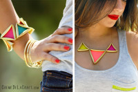 DIY: Neon Necklace From Straws