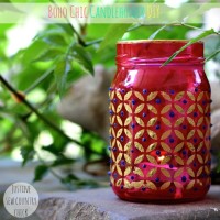 Easy boho chic mason jar candle holders – Mod Podge Rocks