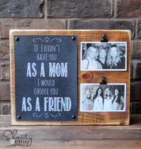 DIY Pine board with photos, Mother’s Day Gift