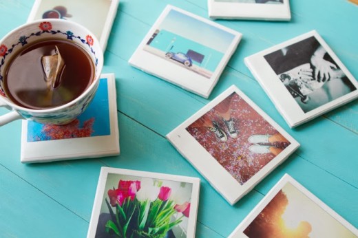 DIY Photo Polaroid Coasters from GRANNY GIRLS