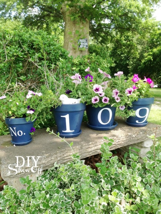 House Number Flower Pots | From DIY Show Off ™