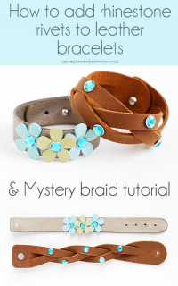 How to make rhinestone leather bracelets  | Great Mothers Day Gift | From A Pumpkin And A Princess