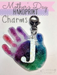 Mother’s Day Craft for Kids  – Hand Print Charms | From Plucking Daisies