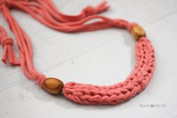 How to Finger Weave a Necklace with T-shirt Yarn | Repeat Crafter Me