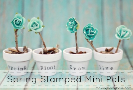 DIY Stamped Mini Pots