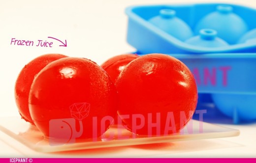 Frozen Juice Ice Ball – IcePhant ICE BALL MAKER. CLICK ON THE LINK – ABOVE THE PHOTO. Order from Amazon