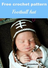 baby crochet football hat free pattern