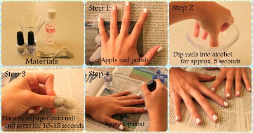 DIY Newspaper nails tutorial