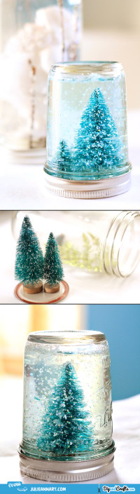 Mason Jar Snow Globe Tutorial | DIY