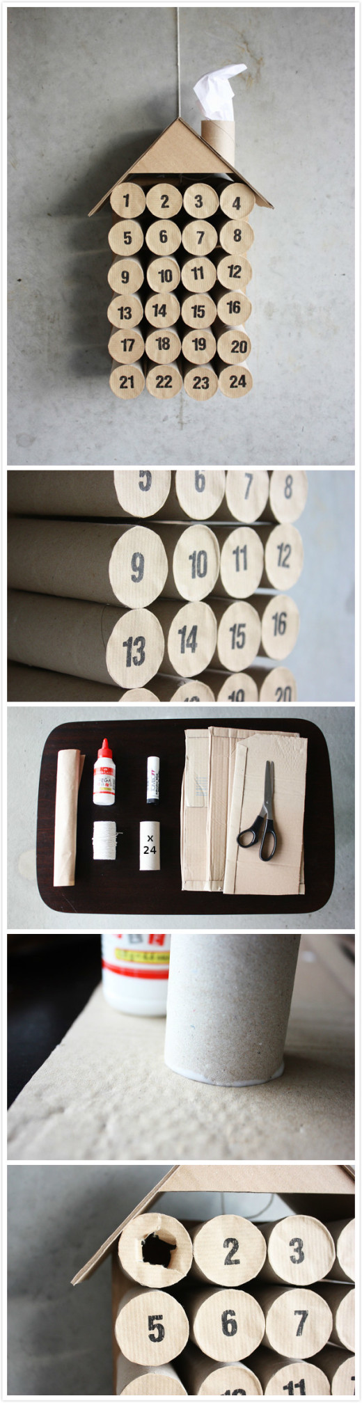 DIY Toilet Paper Roll Christmas Calendar | Reuse from MorningCreativity