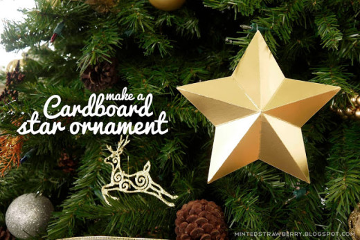 Minted Strawberry: DIY: Cardboard Star Ornaments