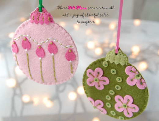 Christmas Felt Flora and Merry Little Ornaments