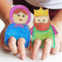 The Pink Doormat: Cardboard Finger Puppets