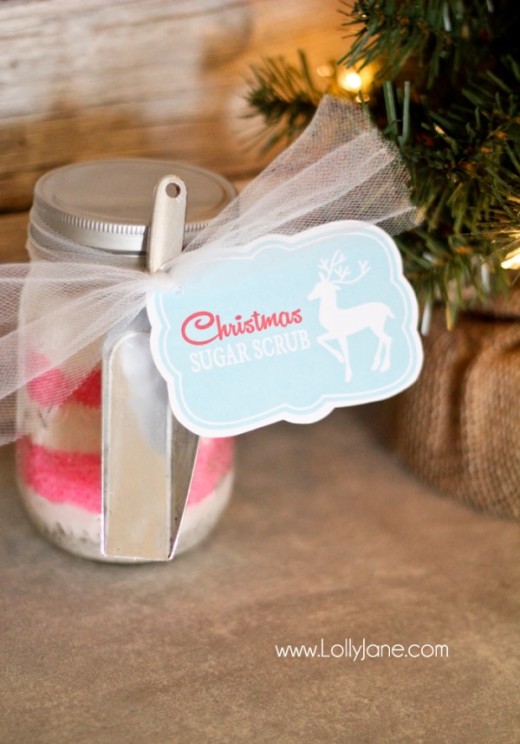 Christmas sugar scrub | mason jar