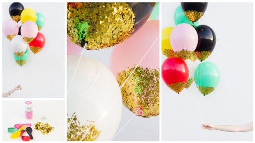 DIY Confetti-Dipped Balloons