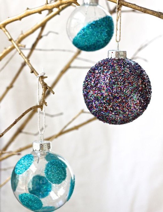 DIY Glitter Ornaments