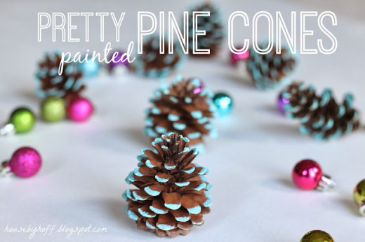 Pretty Painted Pine Cones | DIY …