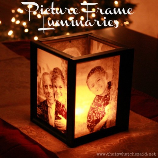 Picture Frame Luminaries | DIY