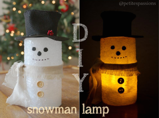 Sparkling Snowman Lamp | DIY