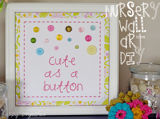 Cute as a Button Wall Art Tutorial