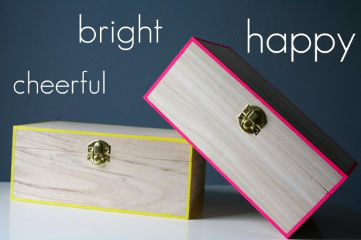 DIY: Neon Edged Boxes