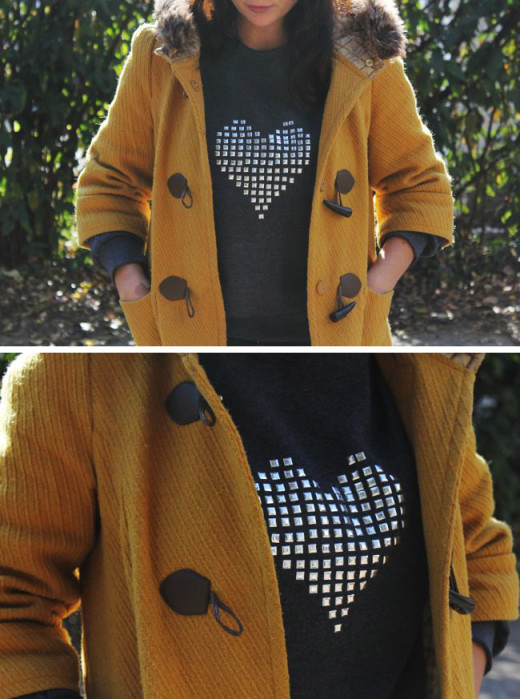 DIY Studded Heart Sweatshirt From Henry Happened