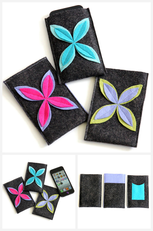 Felt Flower Design iPhone Case Tutorial & Template | DIY